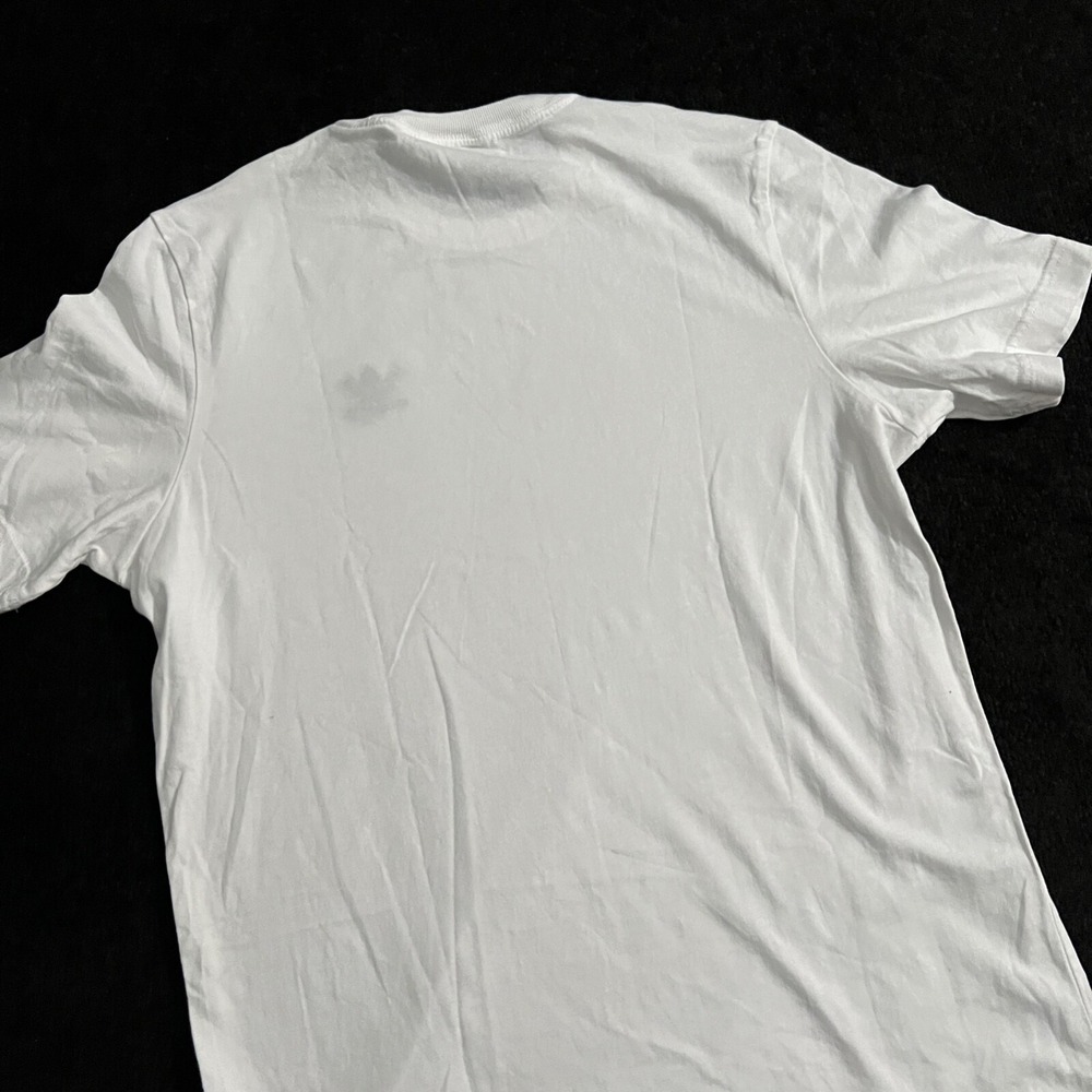 Adidas Shirt Mens Small Originals Trefoil Essentials White Short Sleeve Cotton - Picture 9 of 9